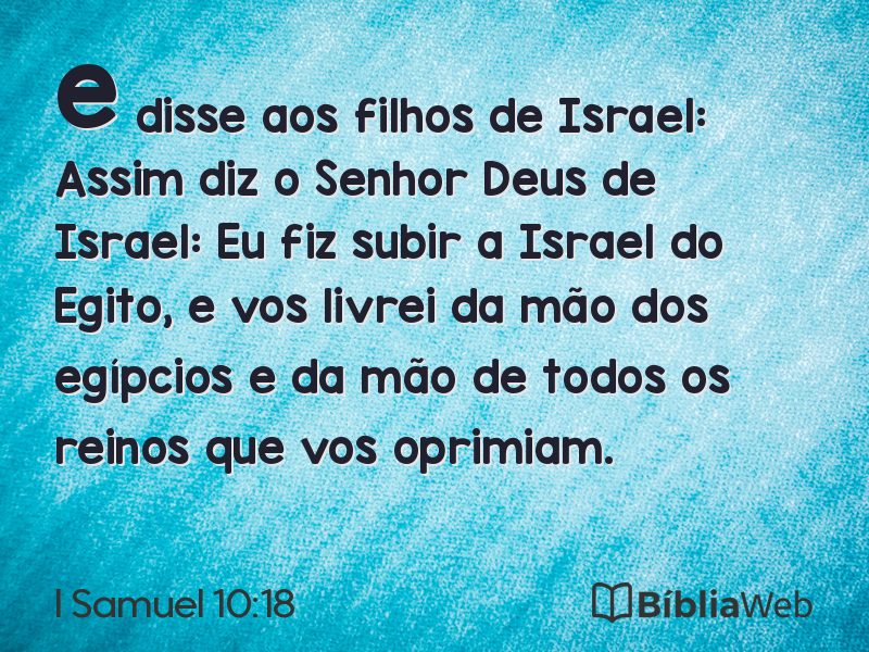 I Samuel 10:18 em imagem para compartilhar