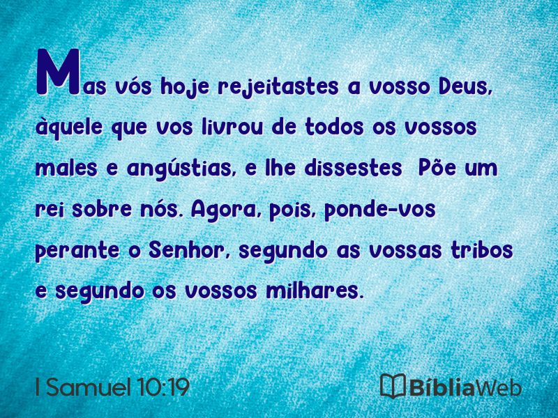 I Samuel 10:19 em imagem para compartilhar