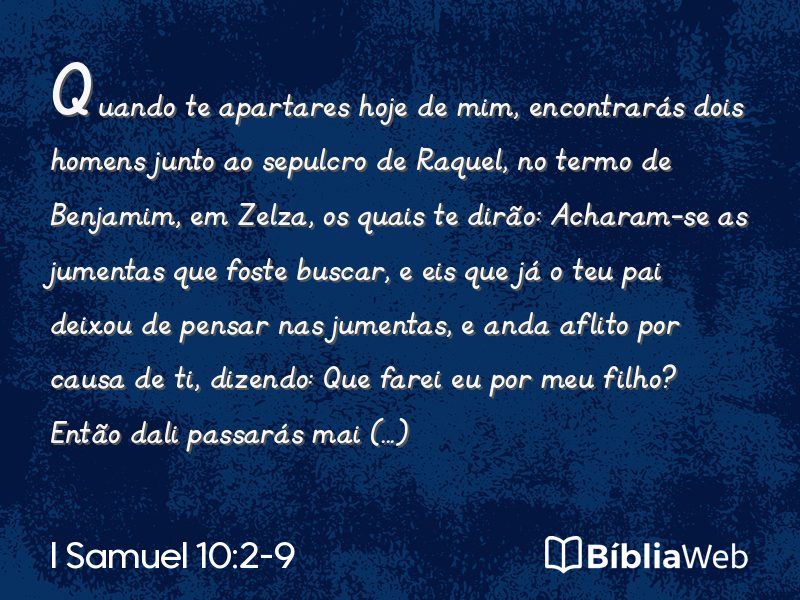 I Samuel 10:2-9 em imagem para compartilhar