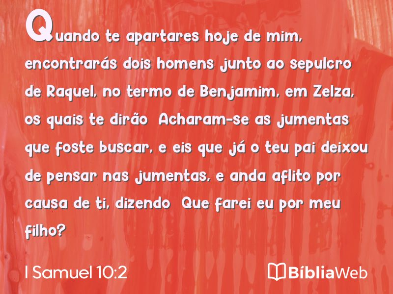 I Samuel 10:2 em imagem para compartilhar