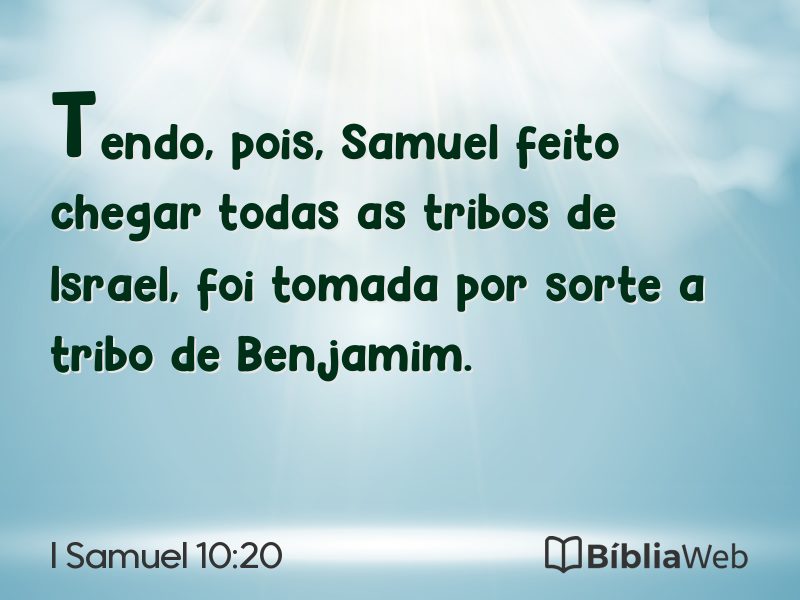 I Samuel 10:20 em imagem para compartilhar