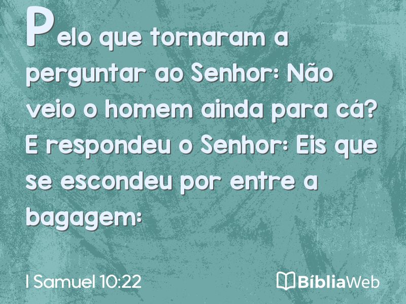 I Samuel 10:22 em imagem para compartilhar