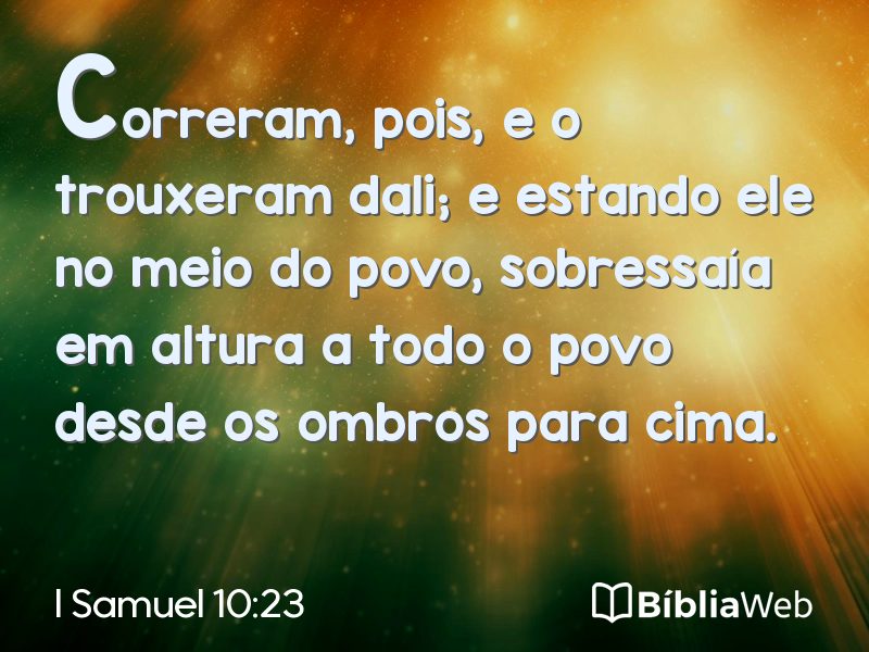 I Samuel 10:23 em imagem para compartilhar