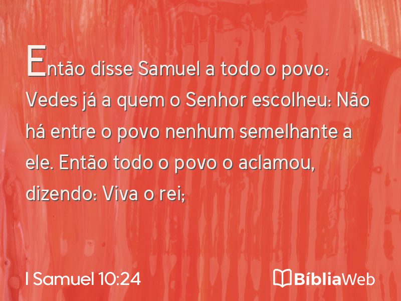 I Samuel 10:24 em imagem para compartilhar