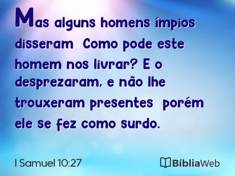 I Samuel 10:27 em imagem para compartilhar
