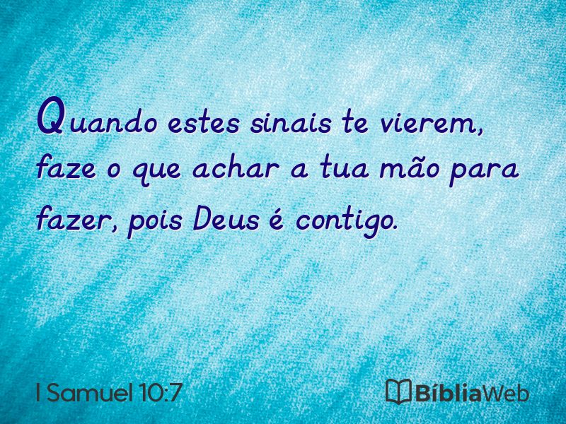 I Samuel 10:7 em imagem para compartilhar