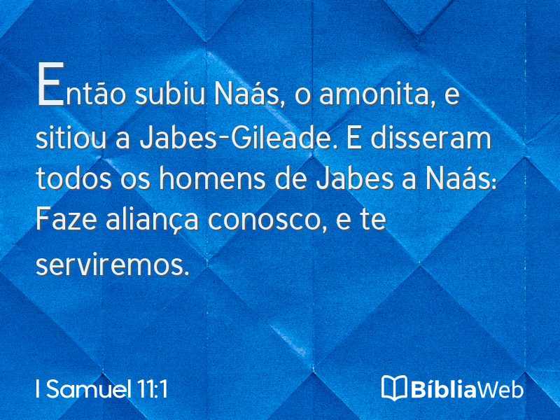 I Samuel 11:1 em imagem para compartilhar