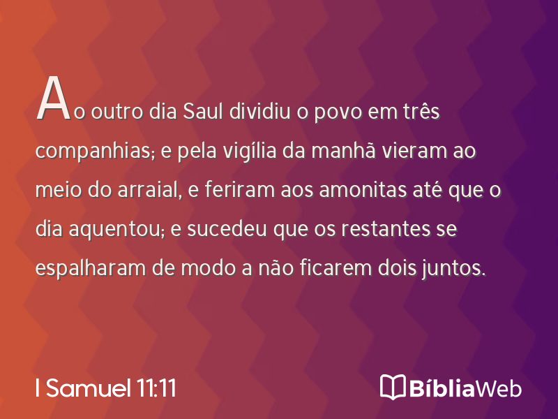 I Samuel 11:11 em imagem para compartilhar
