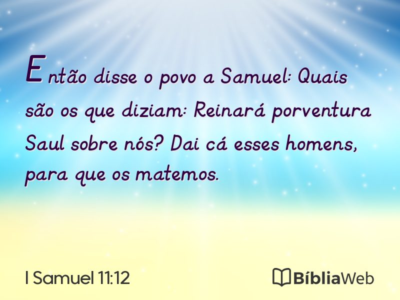 I Samuel 11:12 em imagem para compartilhar