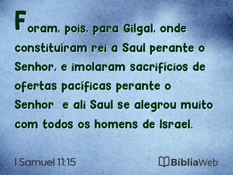 I Samuel 11:15 em imagem para compartilhar