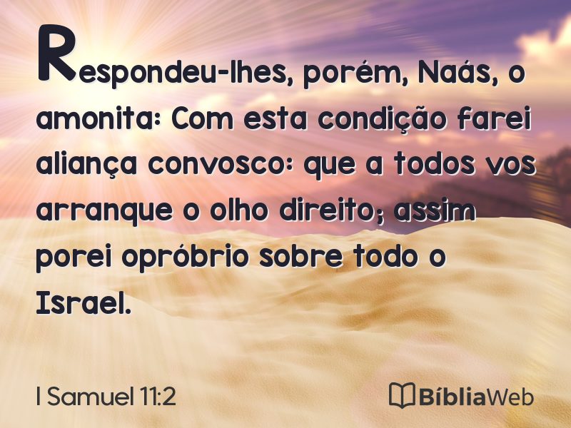 I Samuel 11:2 em imagem para compartilhar