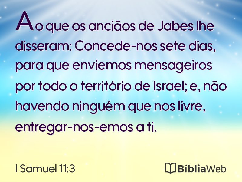 I Samuel 11:3 em imagem para compartilhar
