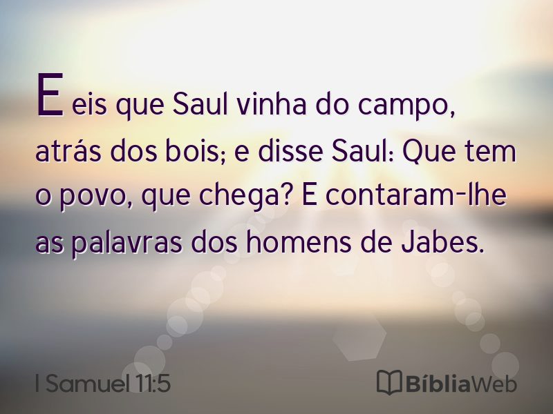I Samuel 11:5 em imagem para compartilhar