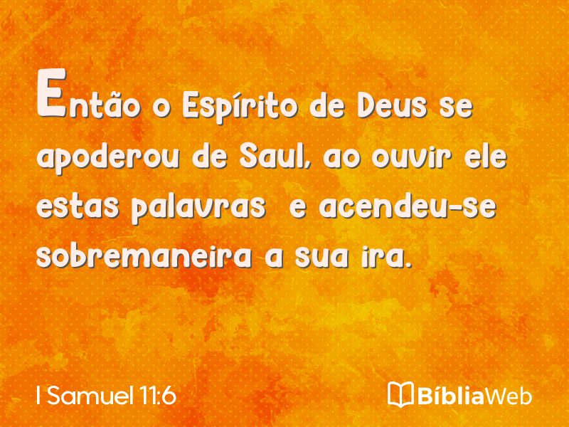 I Samuel 11:6 em imagem para compartilhar