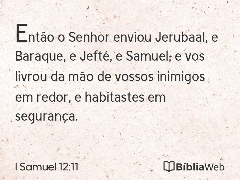 I Samuel 12:11 em imagem para compartilhar