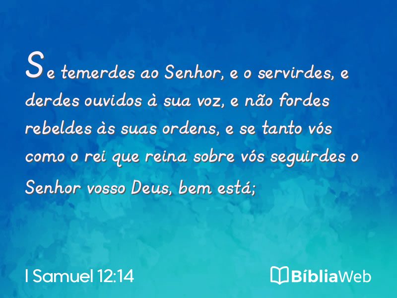 I Samuel 12:14 em imagem para compartilhar