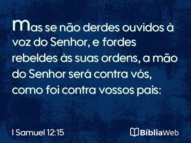 I Samuel 12:15 em imagem para compartilhar