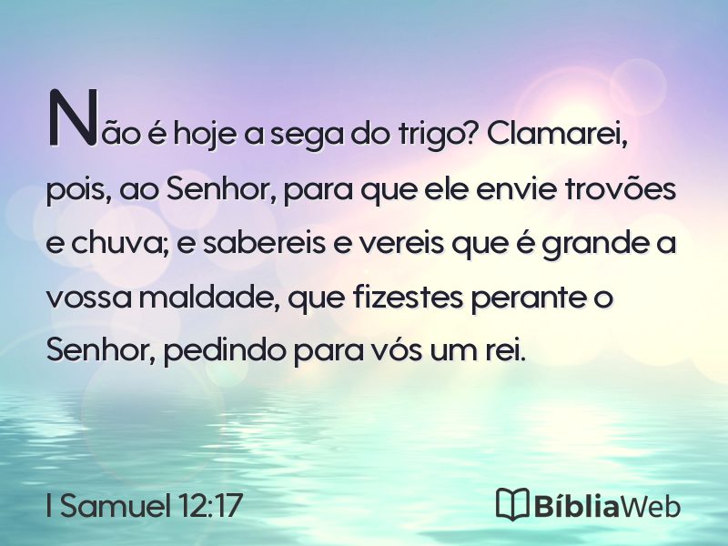 I Samuel 12:17 em imagem para compartilhar