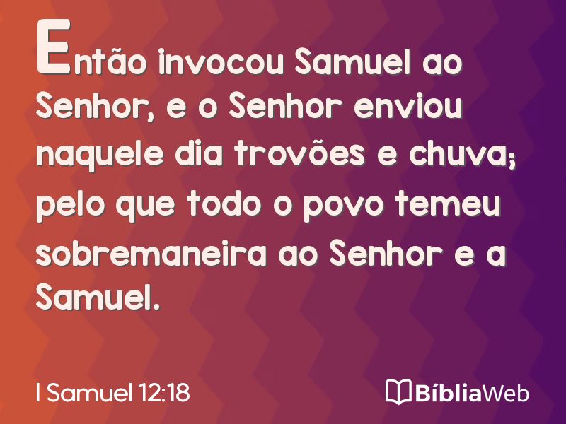 I Samuel 12:18 em imagem para compartilhar