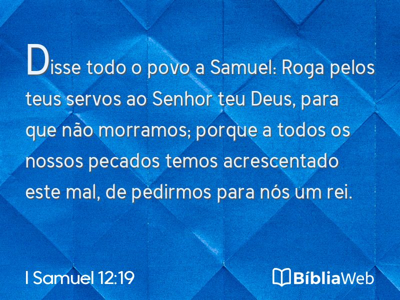 I Samuel 12:19 em imagem para compartilhar