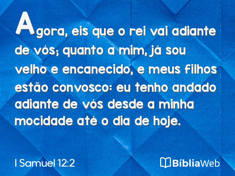 I Samuel 12:2 em imagem para compartilhar
