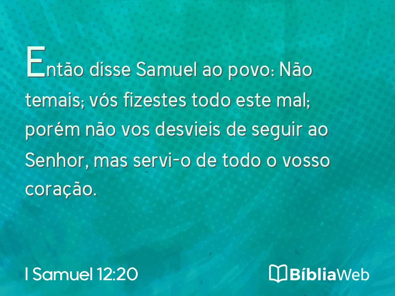 I Samuel 12:20 em imagem para compartilhar