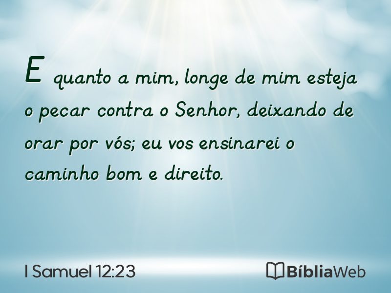 I Samuel 12:23 em imagem para compartilhar