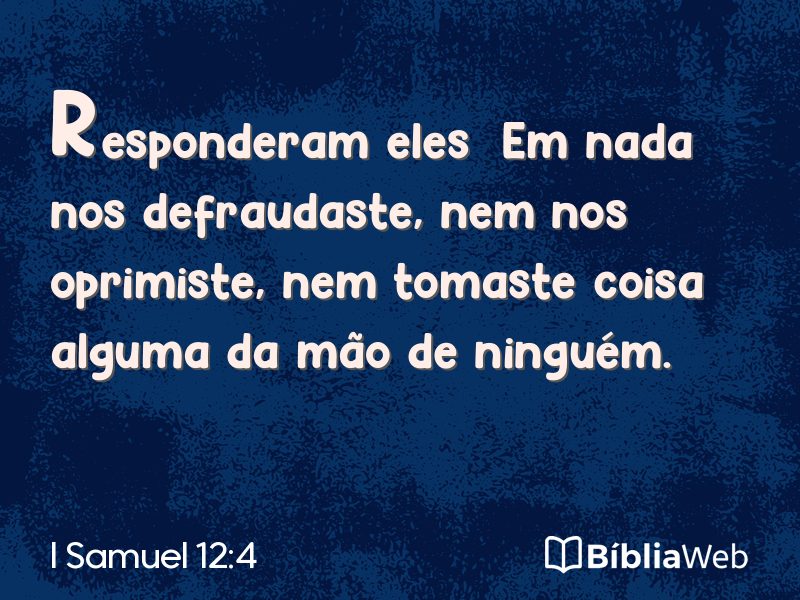 I Samuel 12:4 em imagem para compartilhar