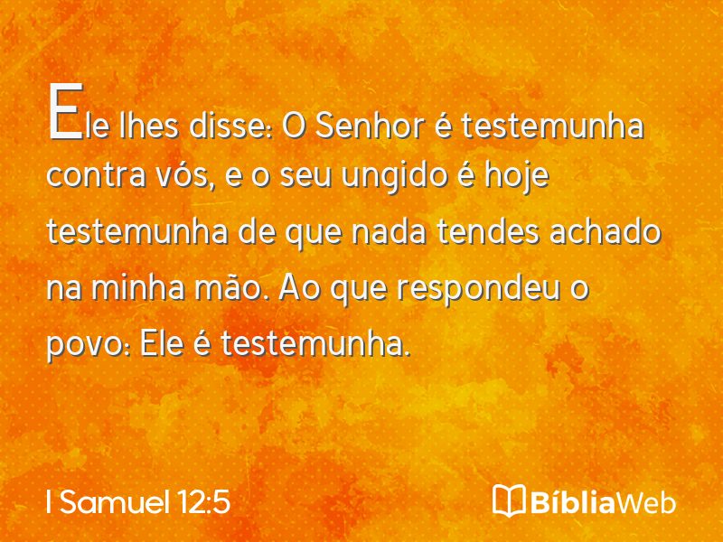 I Samuel 12:5 em imagem para compartilhar