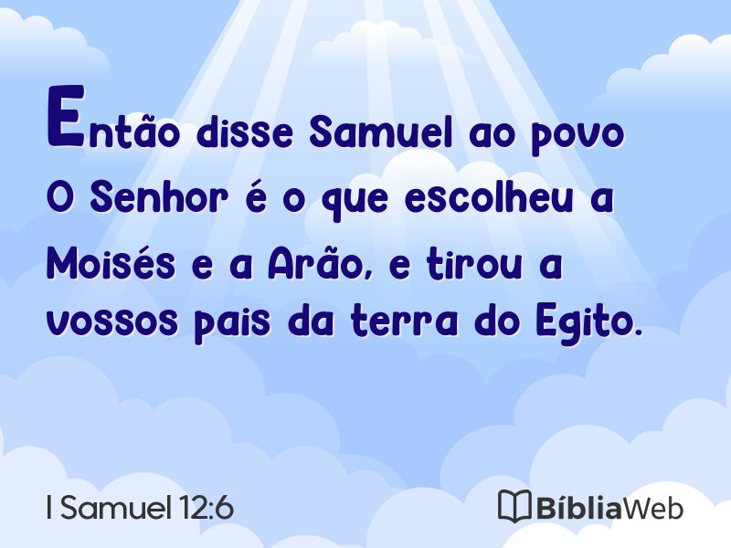 I Samuel 12:6 em imagem para compartilhar