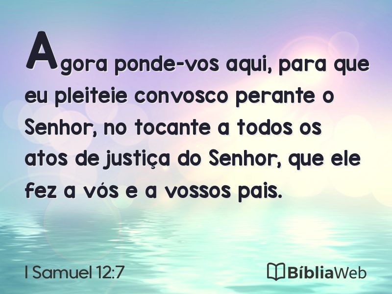 I Samuel 12:7 em imagem para compartilhar