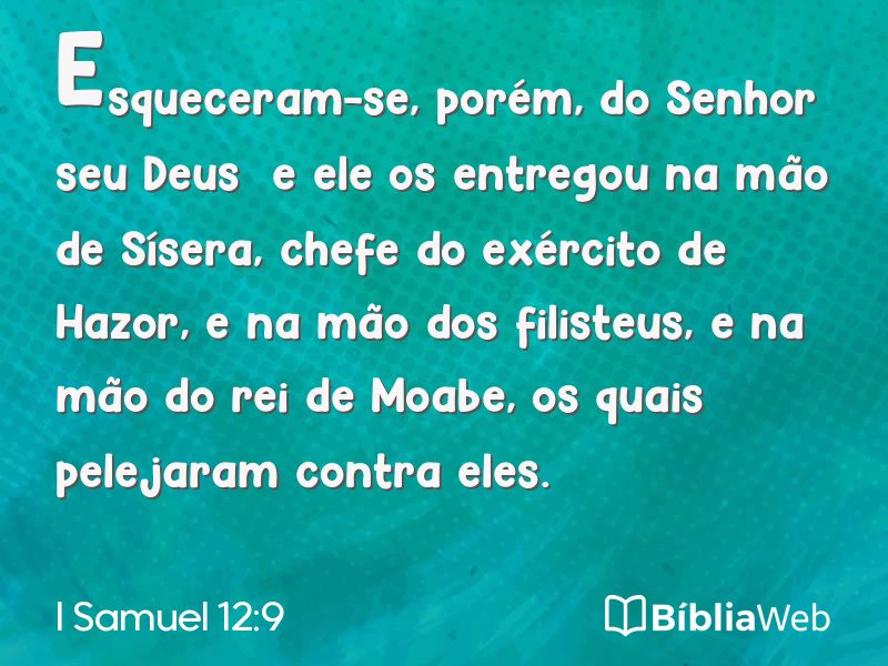 I Samuel 12:9 em imagem para compartilhar