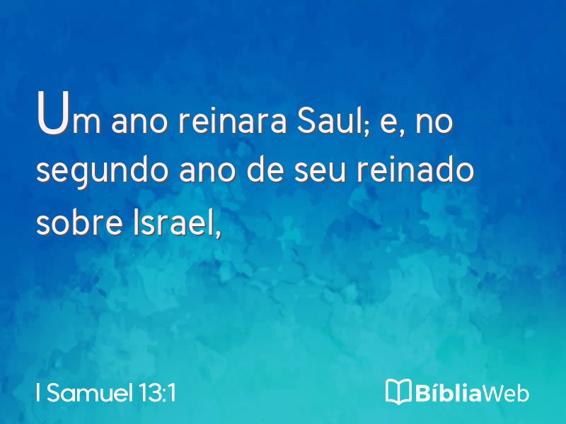 I Samuel 13:1 em imagem para compartilhar