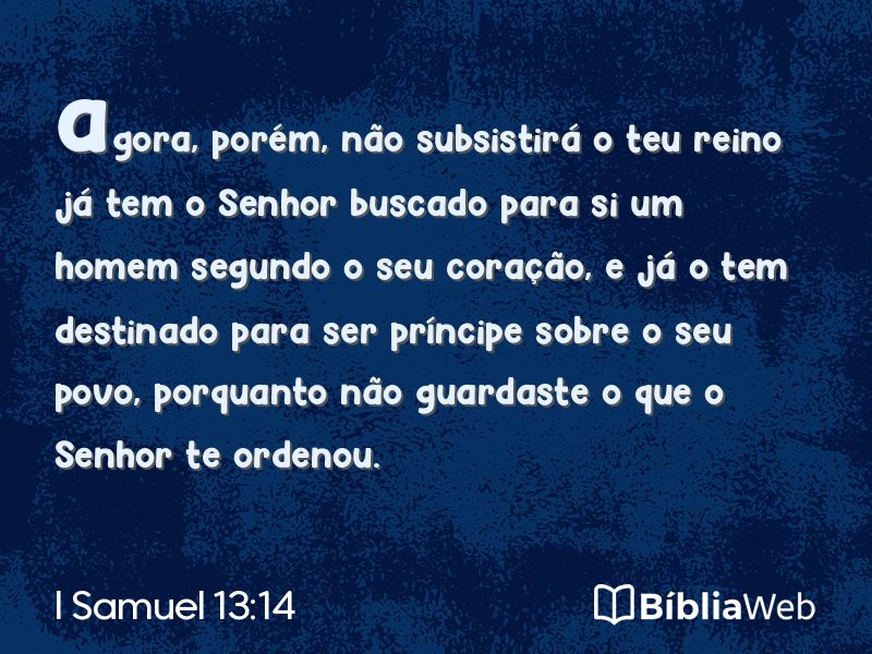 I Samuel 13:14 em imagem para compartilhar