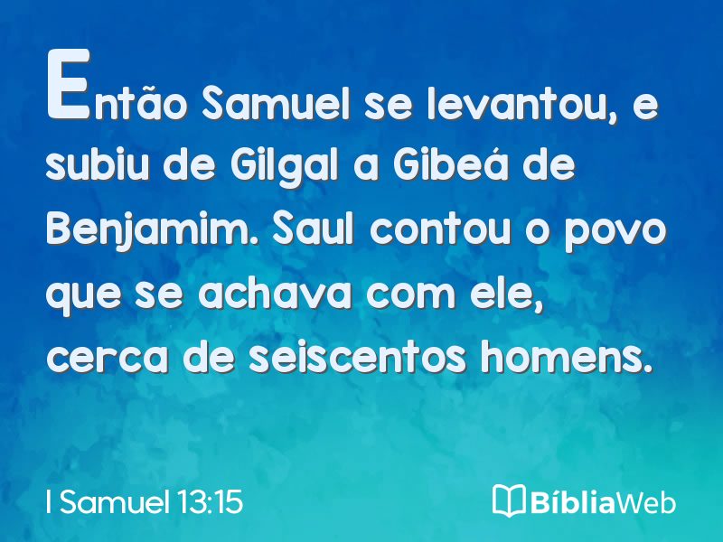 I Samuel 13:15 em imagem para compartilhar