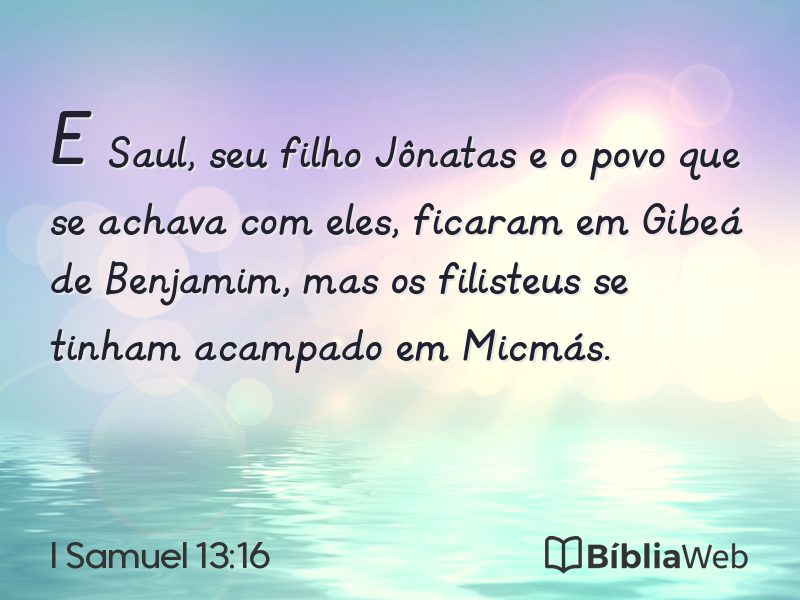 I Samuel 13:16 em imagem para compartilhar