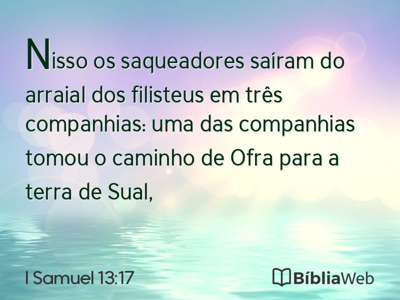 I Samuel 13:17 em imagem para compartilhar