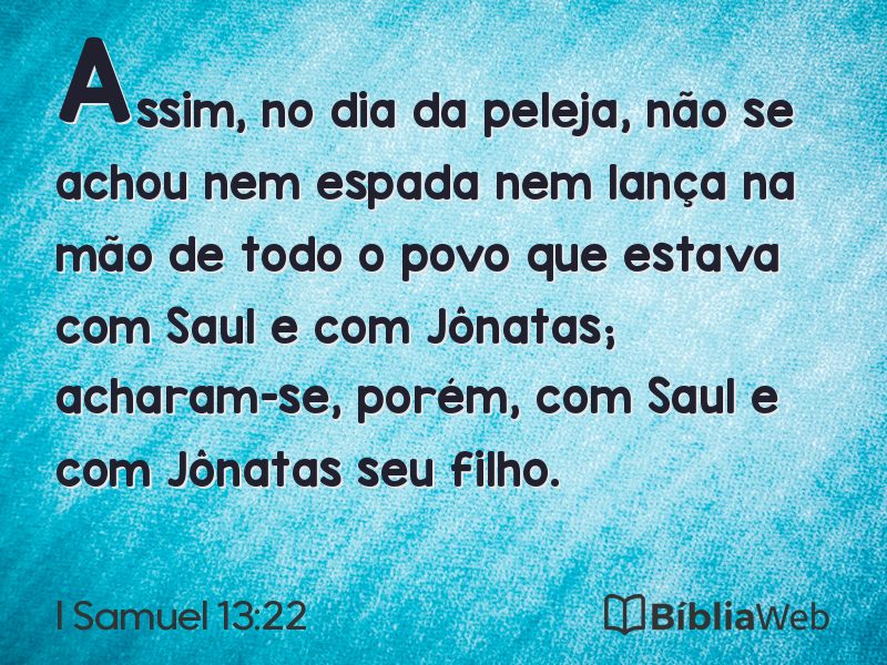 I Samuel 13:22 em imagem para compartilhar