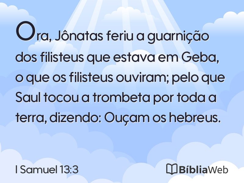 I Samuel 13:3 em imagem para compartilhar