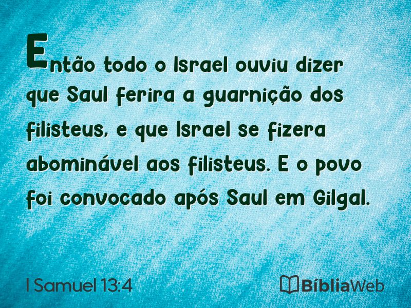 I Samuel 13:4 em imagem para compartilhar