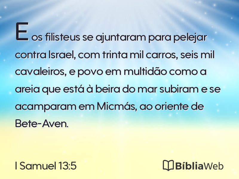 I Samuel 13:5 em imagem para compartilhar