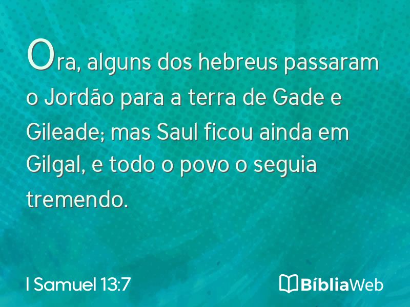 I Samuel 13:7 em imagem para compartilhar