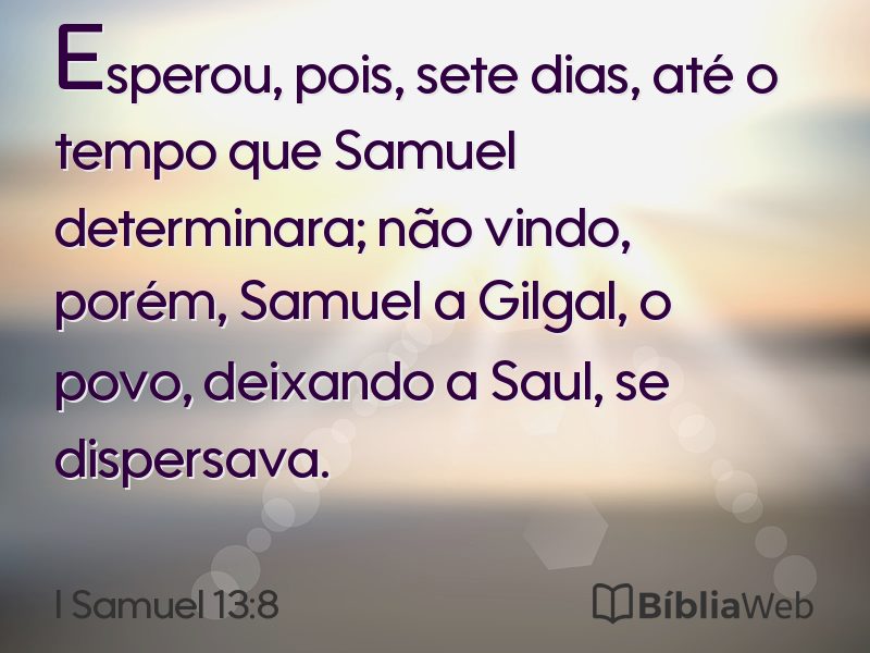 I Samuel 13:8 em imagem para compartilhar
