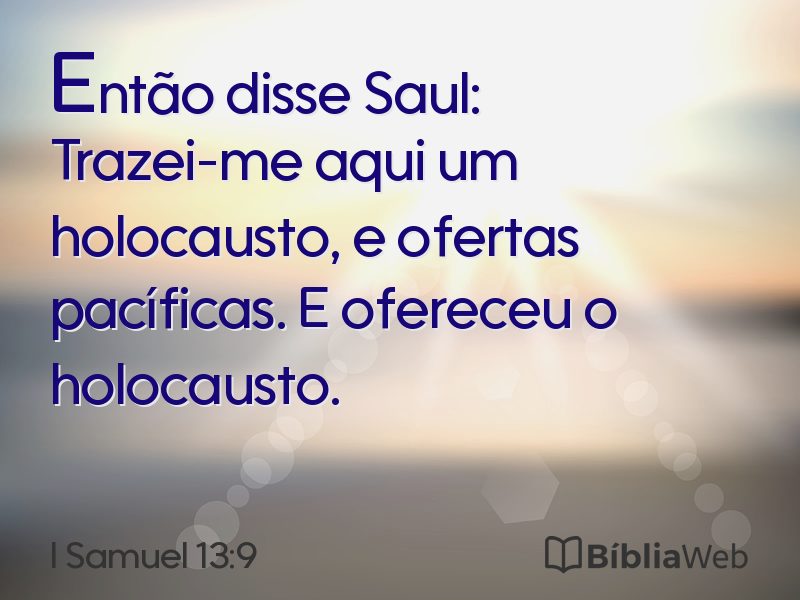 I Samuel 13:9 em imagem para compartilhar