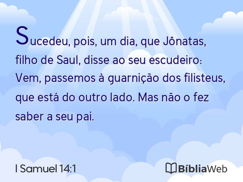 I Samuel 14:1 em imagem para compartilhar