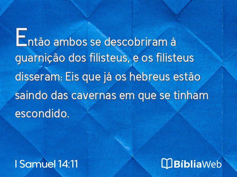 I Samuel 14:11 em imagem para compartilhar
