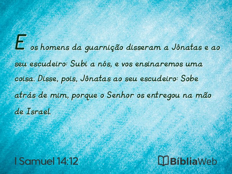 I Samuel 14:12 em imagem para compartilhar