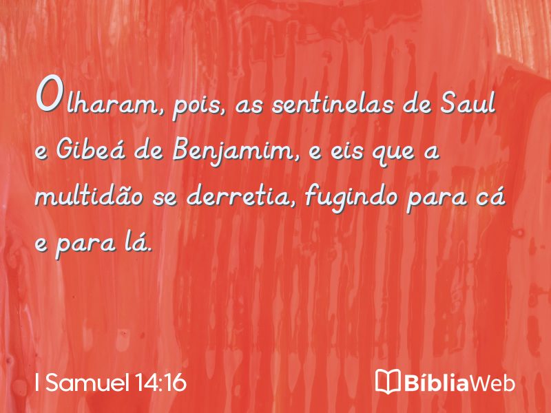 I Samuel 14:16 em imagem para compartilhar