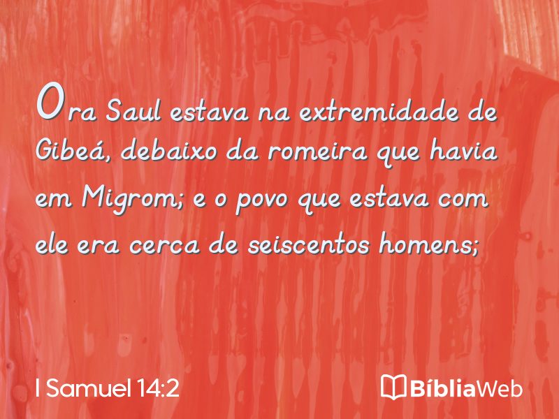 I Samuel 14:2 em imagem para compartilhar