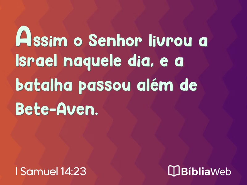 I Samuel 14:23 em imagem para compartilhar
